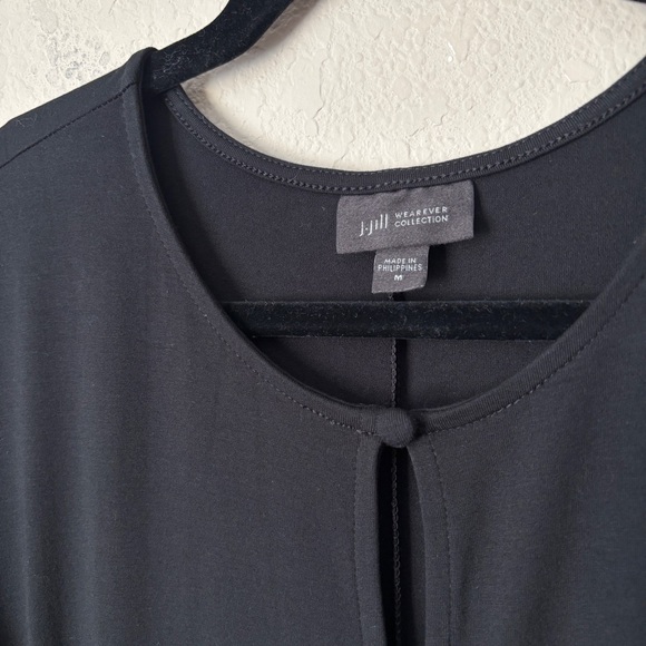 J. Jill Wearever Collection Soft Stretchy Knit Flutter Sleeve Maxi Dress - Picture 3 of 11